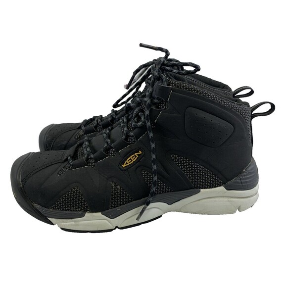 Keen Utility San Antonio Mid Aluminum Toe Work Boot 1018647 Black Silver Men 9EE - Picture 1 of 16